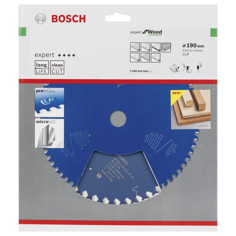 Bosch EXW Daire Test. Bıç. 190*30 mm 40 D E