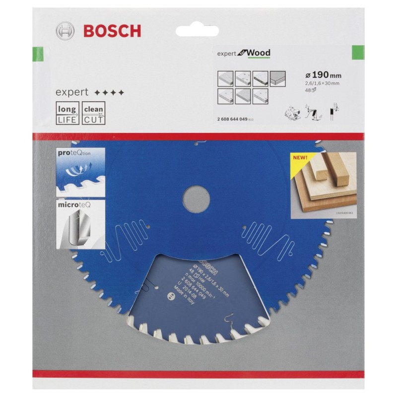 Bosch EXW Daire Test. Bıç. 190*30 mm 48 D E