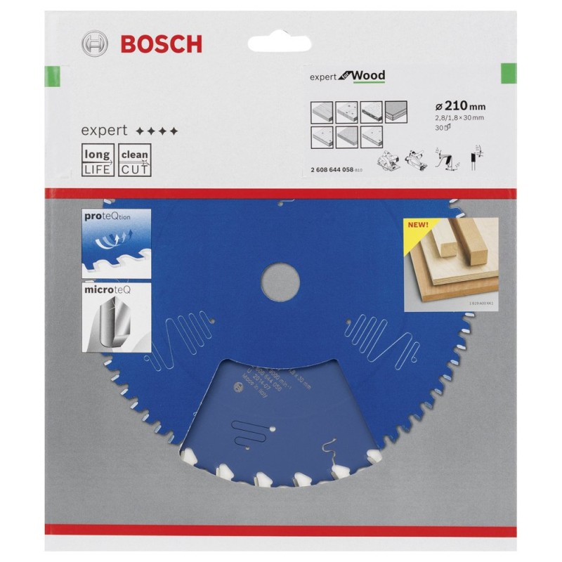 Bosch EXW Daire Test. Bıç. 210*30 mm 30 D E