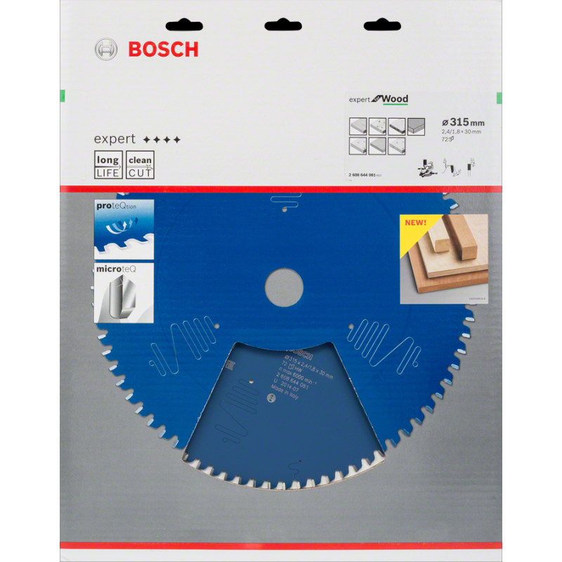 Bosch EXW Daire Test. Bıç. 315*30 mm 72 D G