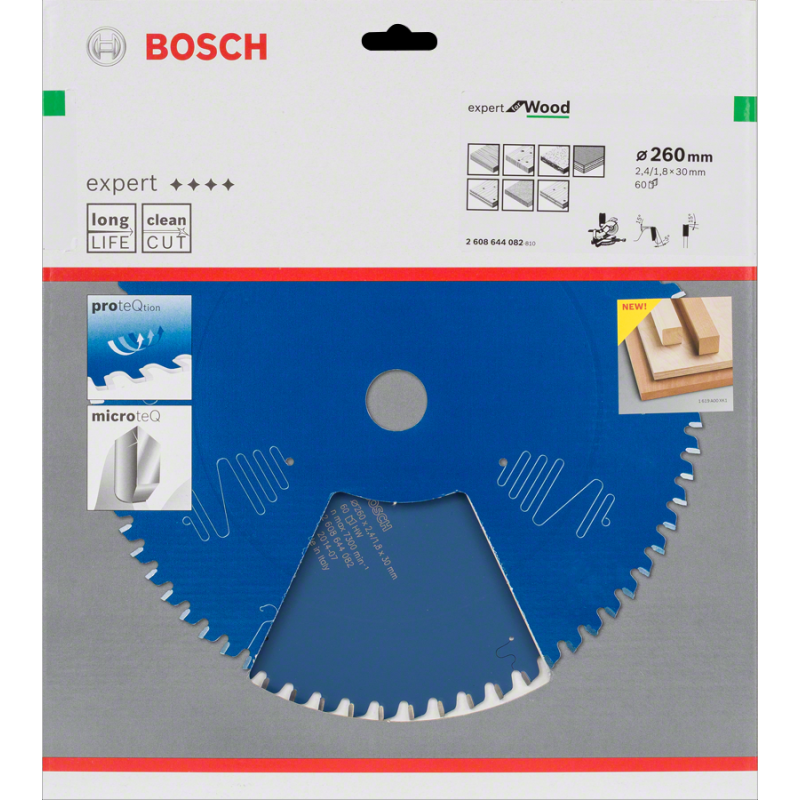 Bosch EXW Daire Test. Bıç. 260*30 mm 60 D G