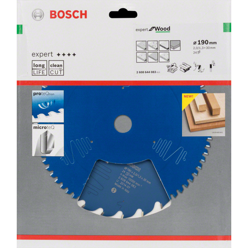 Bosch EXW Daire Test. Bıç. 190*30 mm 24 D T