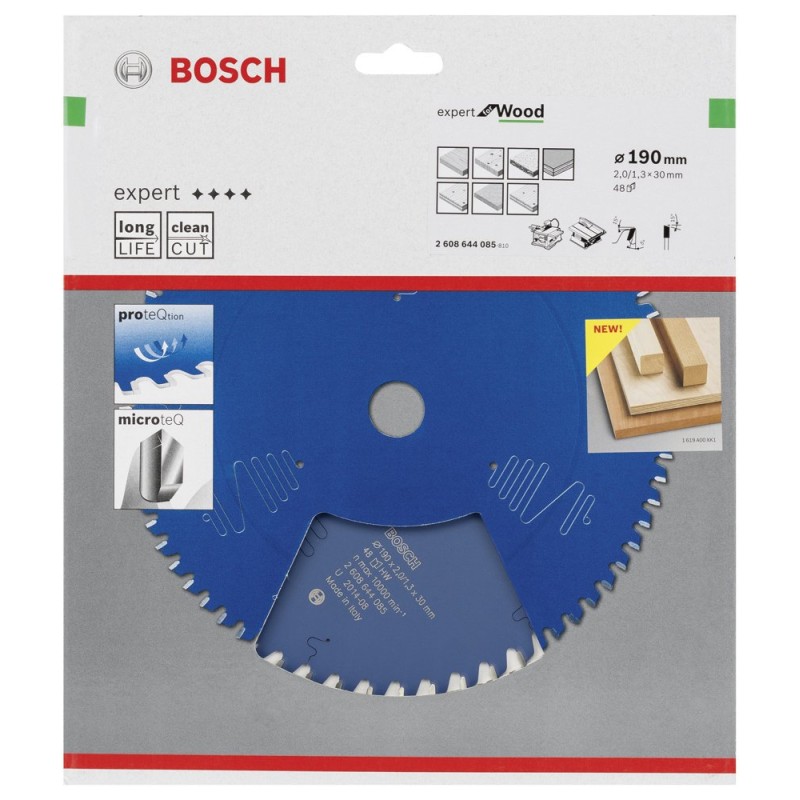 Bosch EXW Daire Test. Bıç. 190*30 mm 48 D T