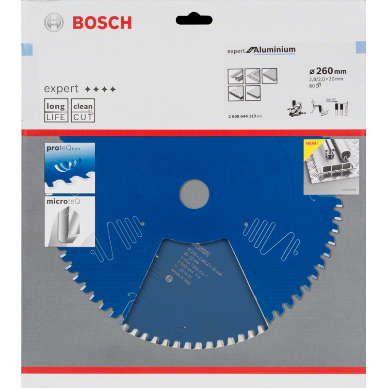 Bosch EXAL Daire Test. Bıç. 260*30 mm 80 D G
