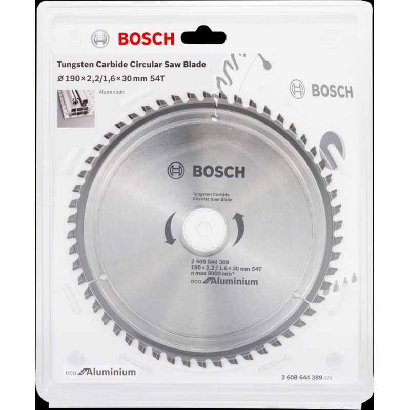 Bosch ECOAL Daire Test. Bıç. 190*30 mm 54 D E
