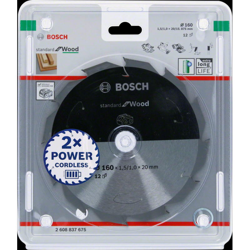 Bosch PRO Wood Daire Test. Bıç. 160*20 mm 12 D E/C