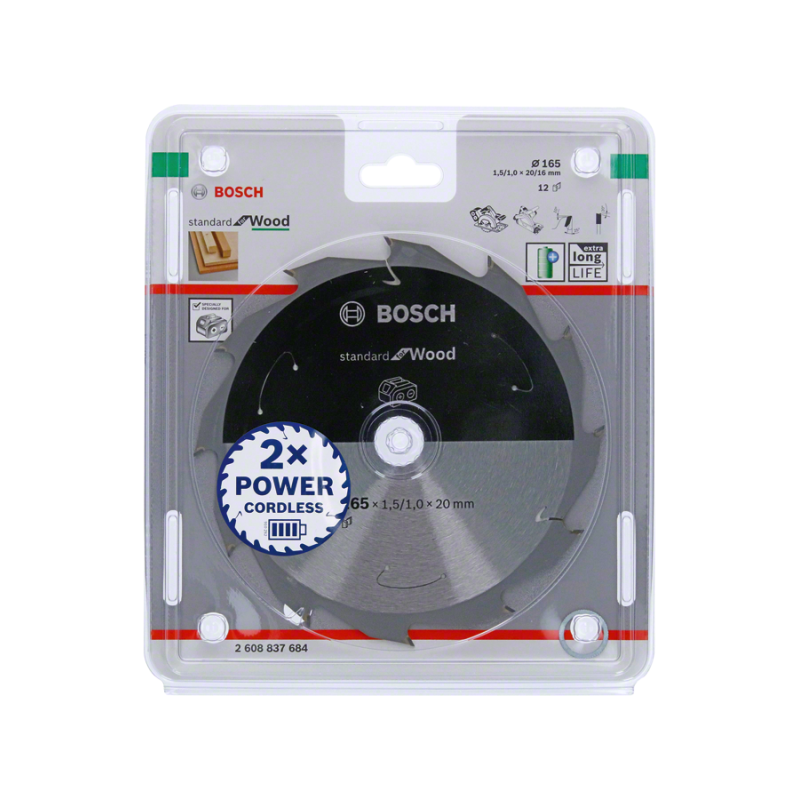 Bosch PRO Wood Daire Test. Bıç. 165*20 mm 12 D E/C