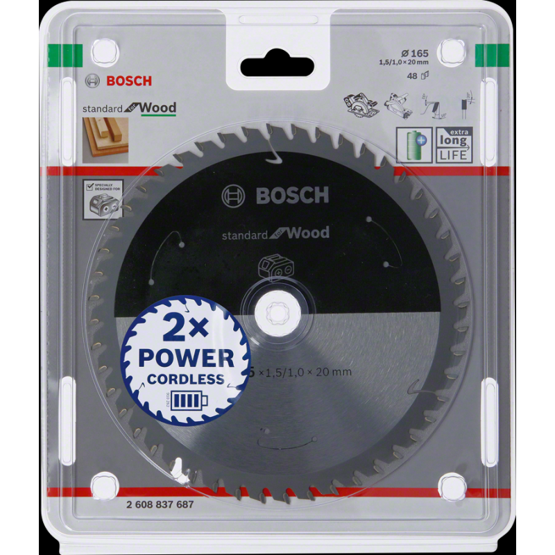 Bosch PRO Wood Daire Test. Bıç. 165*20 mm 48 D E/C
