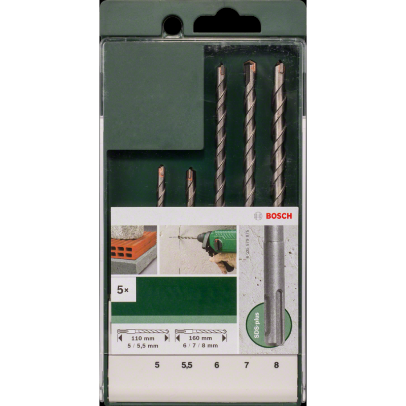 Bosch DIY SDS-Plus K-Delici Uç 5 li Set Ø5-8