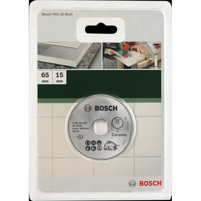 Bosch Elmas Kesme Disk PKS16-Ceramic 65x15mm