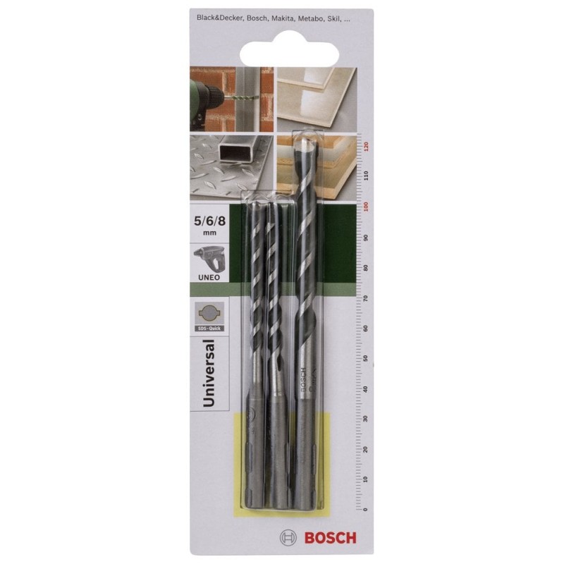 Bosch SDS-Q Çok Amaçlı Matkap Uç Set 5-6-8mm