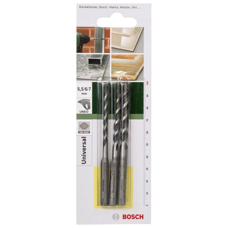 Bosch SDS-Q Çok Amaçlı Matkap Uç Set 5,5-6-7mm