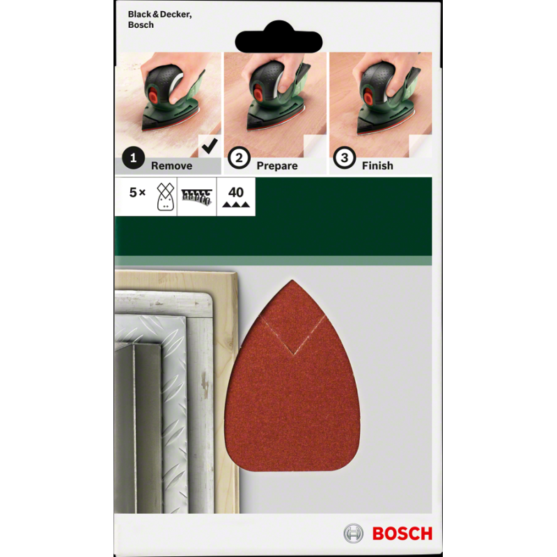 Bosch DIY 93*135 mm B&D Mouse Univ. 40 K. 5 li