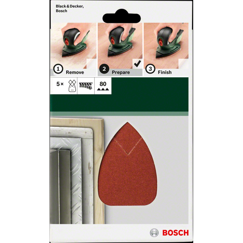 Bosch DIY 93*135 mm B&D Mouse Univ. 80 K. 5 li