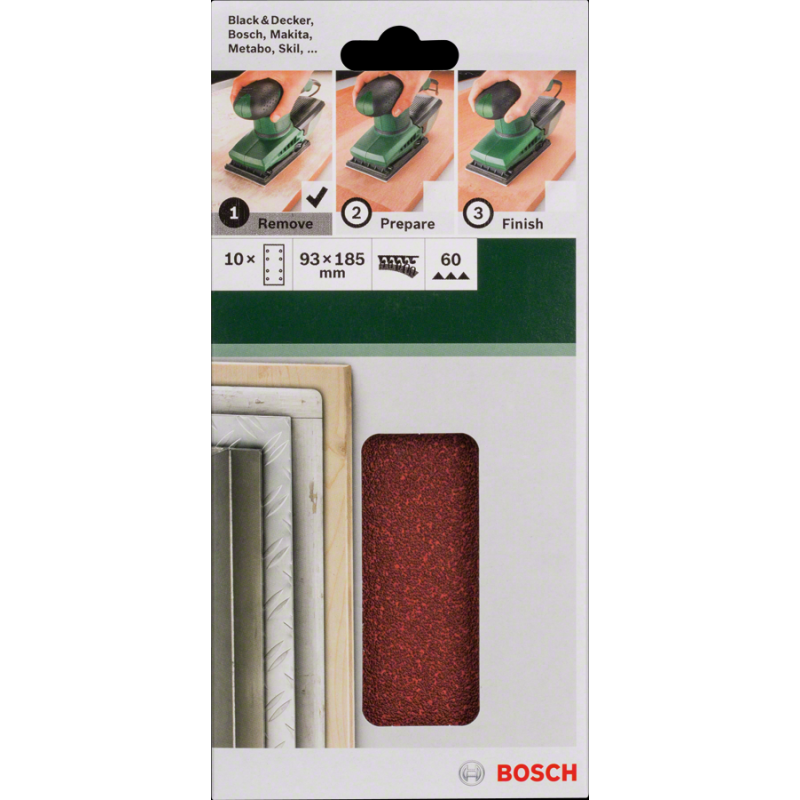 Bosch DIY 93*185 mm Velc.Zımp.8 D. 60 K. 10 lu