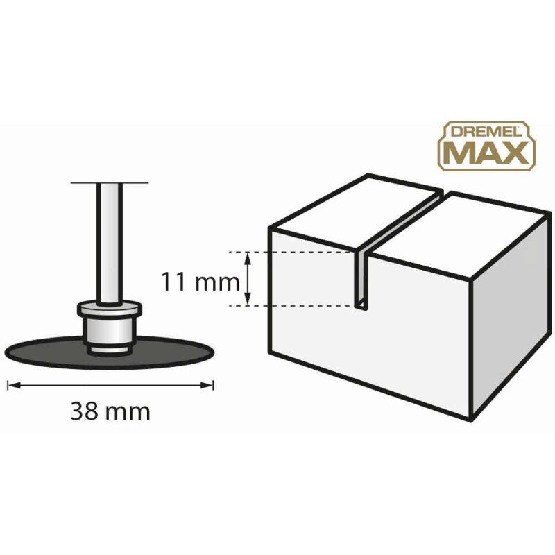 Dremel DREMEL MAX EZ SPEEDCLIC: ELMAS KESME DİSKİ 38 MM (SC545DM)