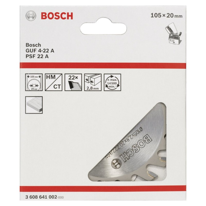 Bosch GUF 4-22 A Kesici Bıçak 20*2,8 mm 22 D