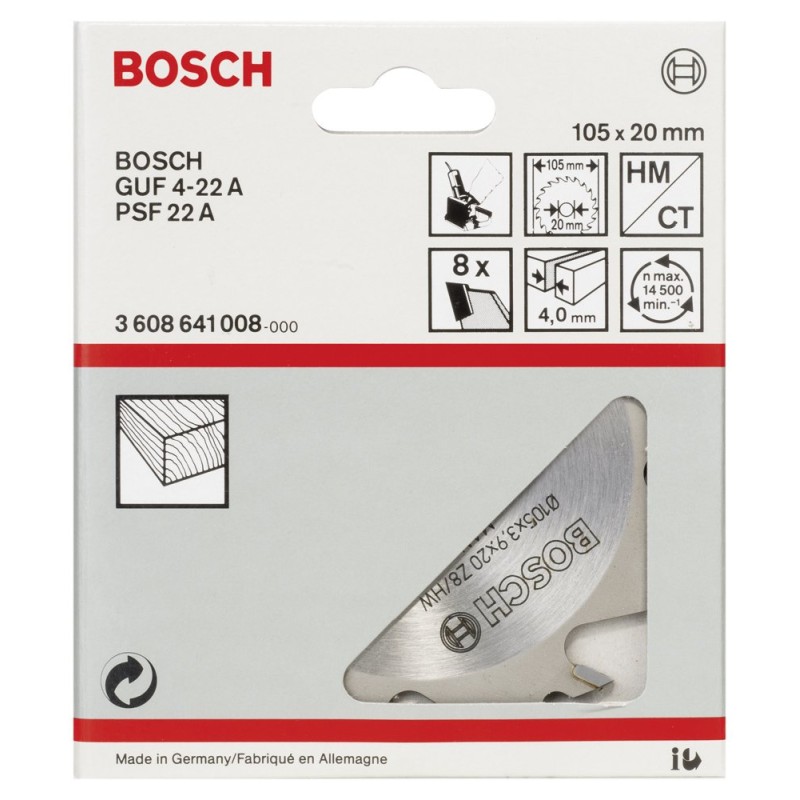 Bosch GUF 4-22 A Kesici Bıçak 105*4 mm 8 D