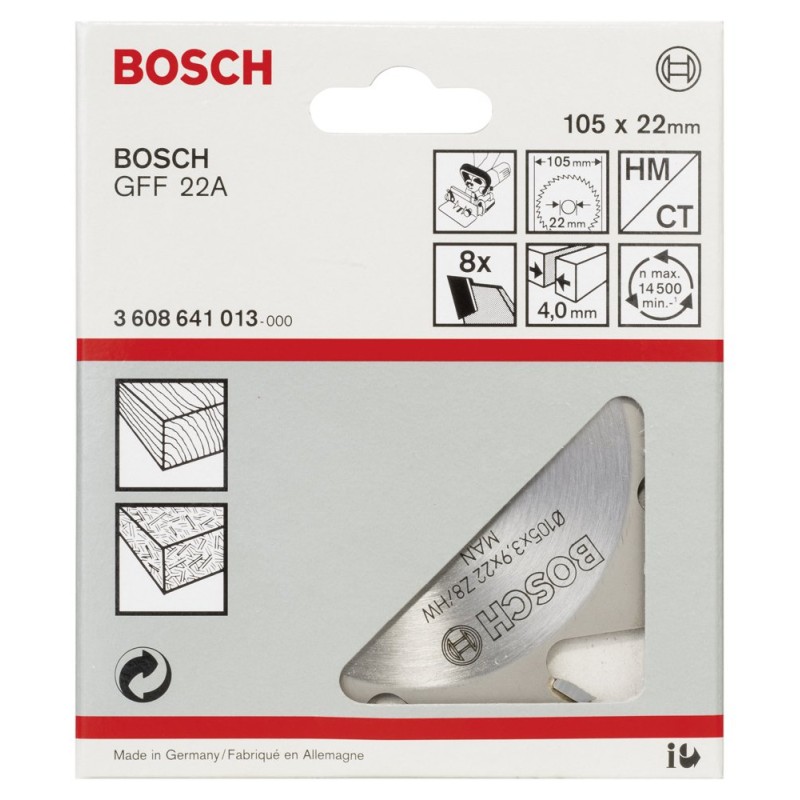Bosch GFF 22 A Kesici Bıçak 105*4 mm 8 D